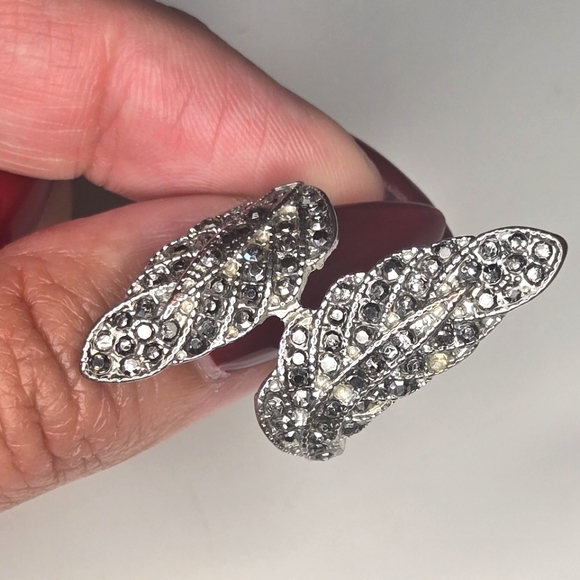 Silver Feather Leaf Wrap Ring - Picture 1 of 6